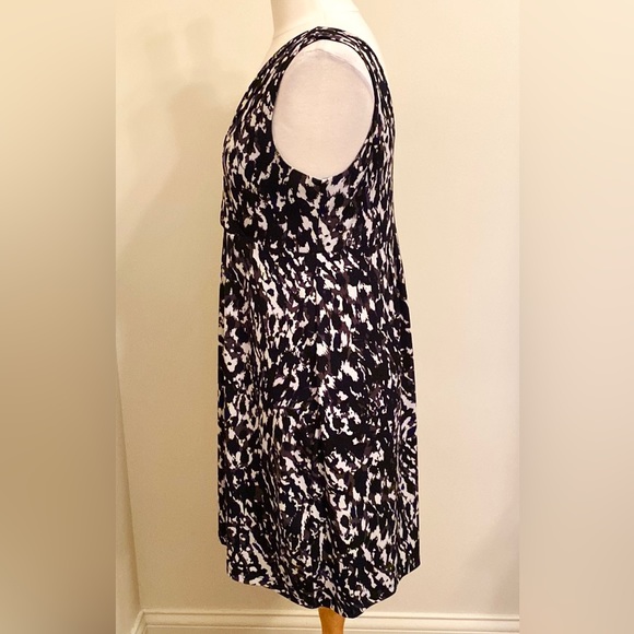LOFT Black Brown Animal Print Size M Office Chic Preppy Modern Classic Dress - Picture 5 of 8